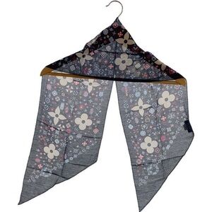 LOUIS VUITTON SCARF COTTON Navy WOMEN Used